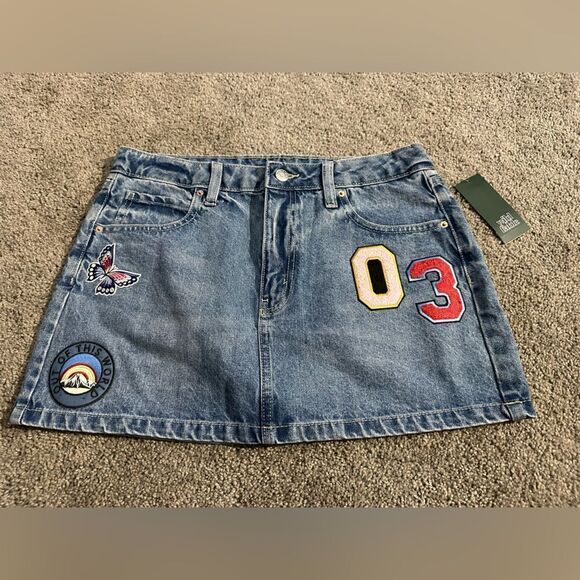 Wild Fable Women's Low Rise Patchwork Mini Skirt Size 8 NWT - Picture 13 of 16